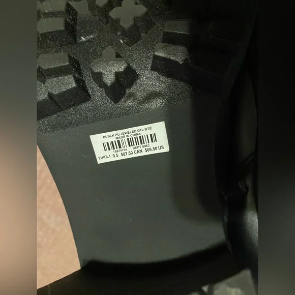 Torrid Black Ankle Boots with Crystal Belt - Picture 7 of 9